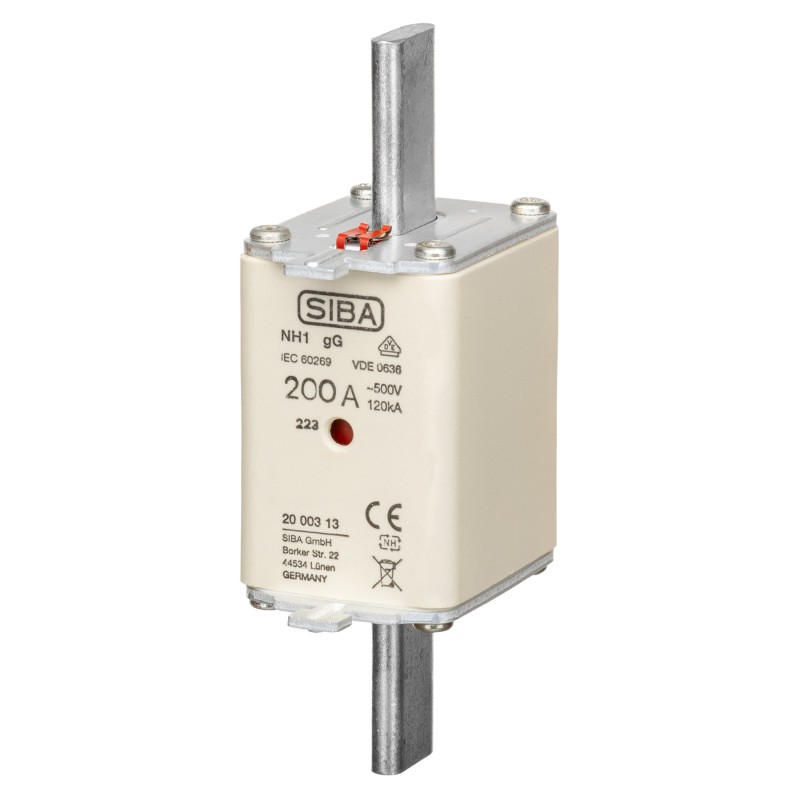 S20 003 13.200 - Предохранитель ножевой SIBA, 200 A, NH-1, gG, 500 В АС/440 В DC, Pronutec