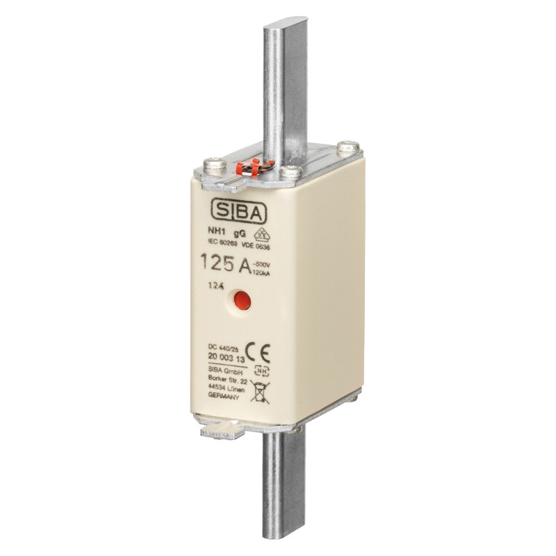 S20 003 13.125 - Предохранитель ножевой SIBA, 125 A, NH-1, gG, 500 В АС/440 В DC, Pronutec