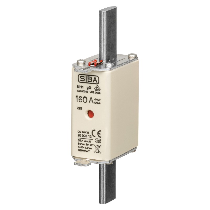 S20 003 13.160 - Предохранитель ножевой SIBA, 160 A, NH-1, gG, 500 В АС/440 В DC, Pronutec