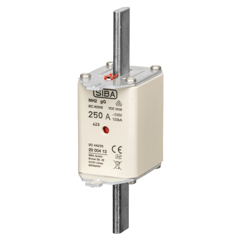 S20 004 13.250 - Предохранитель ножевой SIBA, 250 A, NH-2, gG, 500 В АС/440 В DC, Pronutec