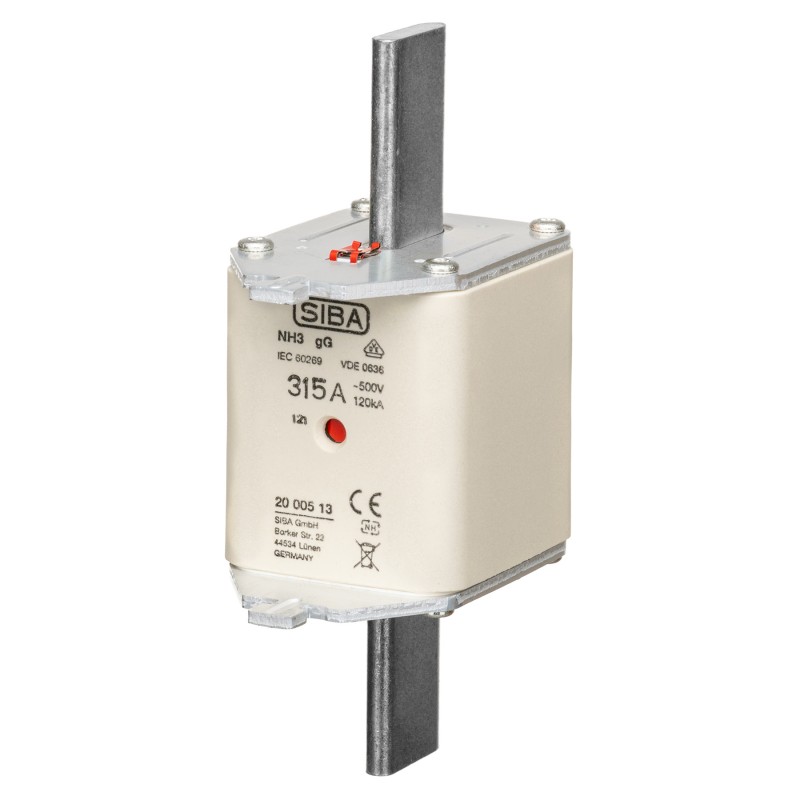 S20 005 13.315 - Предохранитель ножевой SIBA, 315 A, NH-3, gG, 500 В АС/440 В DC, Pronutec
