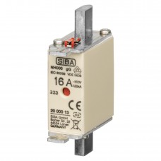 S20 000 13.16 - Предохранитель ножевой SIBA, 16 A, NH-000, gG, 500 В АС/440 В DC, Pronutec