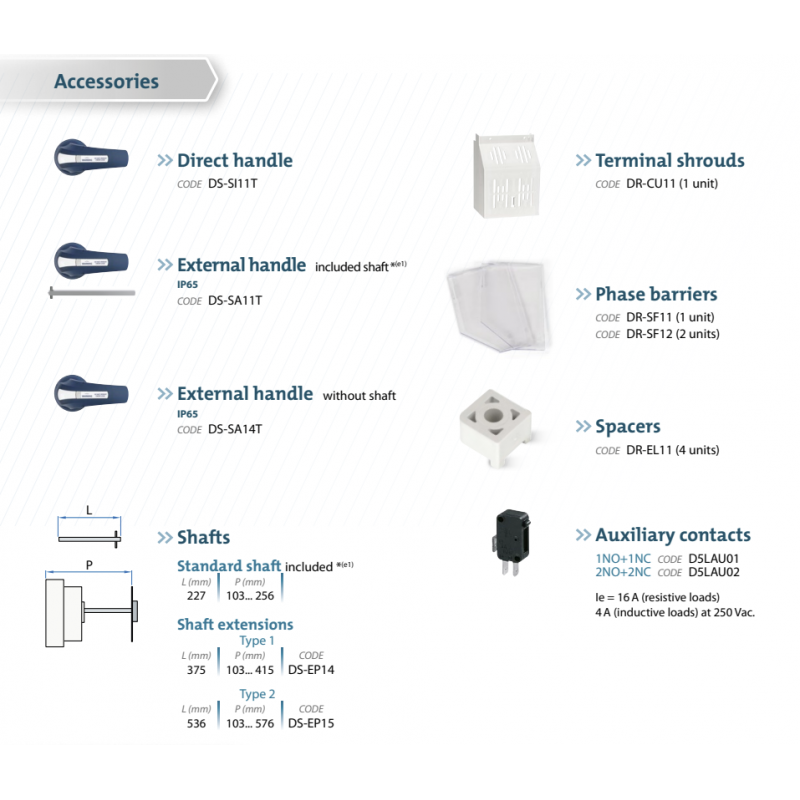 S6-04002LD0 - Выключатель нагрузки S6, 2P Ith-400 A, Ue-1500 В DC, Telergon
