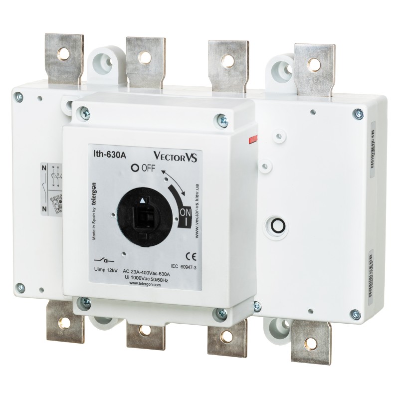 S5-06303NR0 - Выключатель нагрузки S5, 4P Ith-630 A, Ue-400 В АС, Telergon