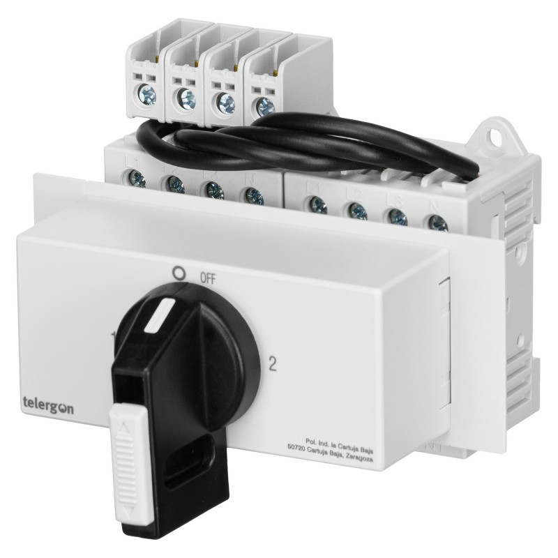 ZBK40SMAH1U4 - Переключатель модульный с прямой ручкой, 4P Ith-40 A, Telergon