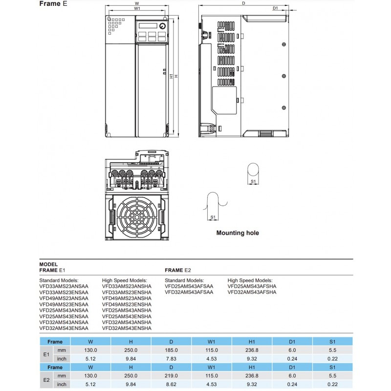 (VFD32AMS43AFSAA) Преобразователь частоты Delta electronics VFD-MS300, P=15 кВт, Uвх=3Фх380В/Uвых=3Фх380В