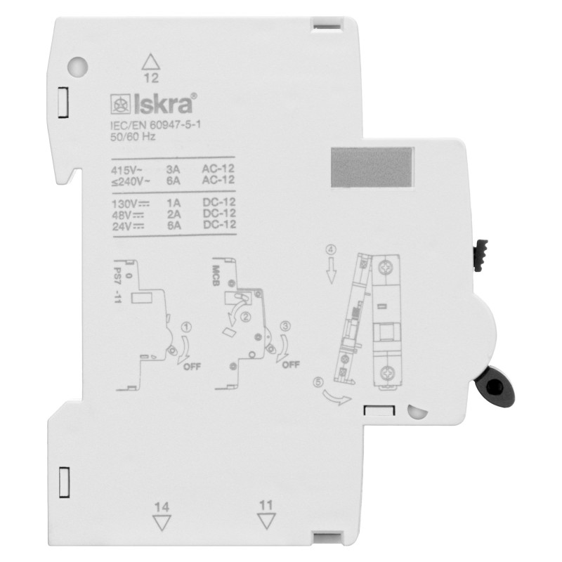 0786091488000 – Дополнительный контакт состояния PS70-11, 1C/O для RI70. Искра