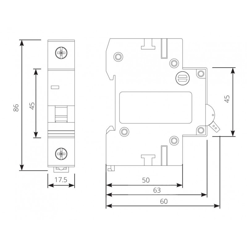 786091156000 - Расцепитель минимального напряжения PC50E 230В, 110-415В АС для RI50. Iskra