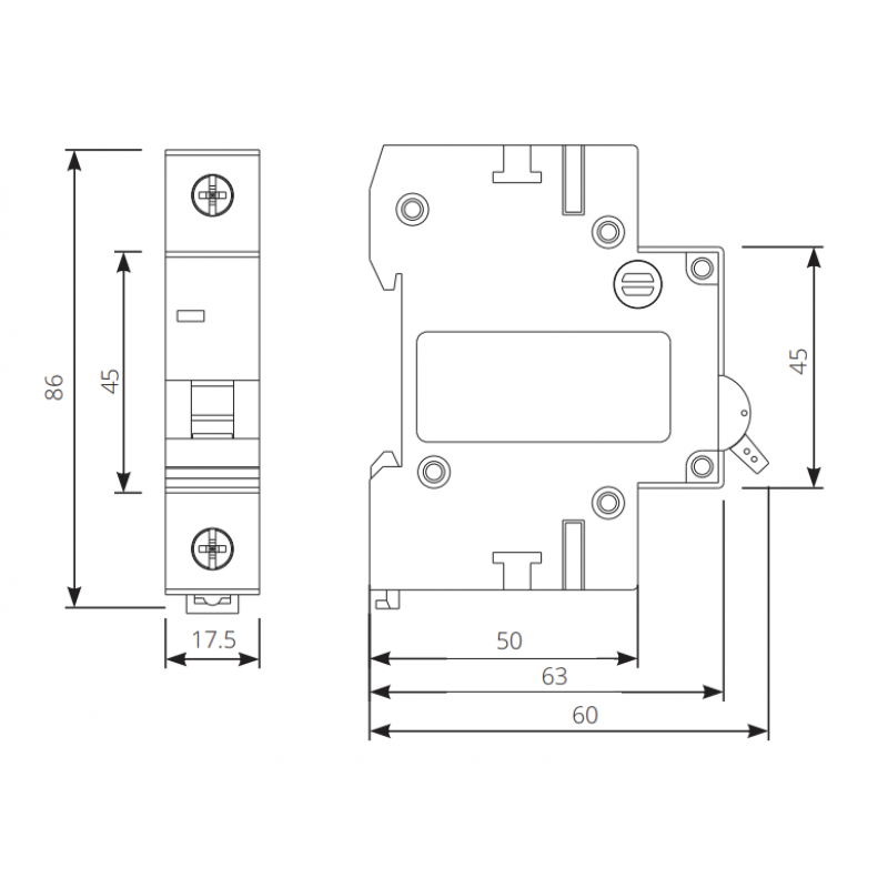 786091155000 - Независимый расцепитель VC50E 230 В, 110-400В AC; 110-230 В DC для RI50. Iskra