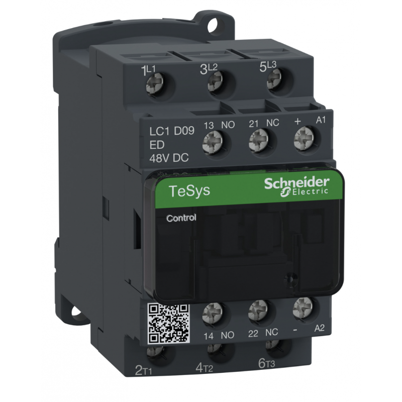 LC1D09ED  - Контактор Tesys D, In-9 A, 4 кВт, Uc-48 В DC, 1NO+1NC, Schneider Electric