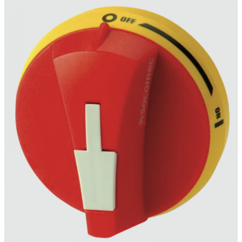 Ручка выносная фронтальная/боковая для Sirco M (I-0) 16...80 A IP65, Тип S00, Красно/Желтый, Socomec (14741111)