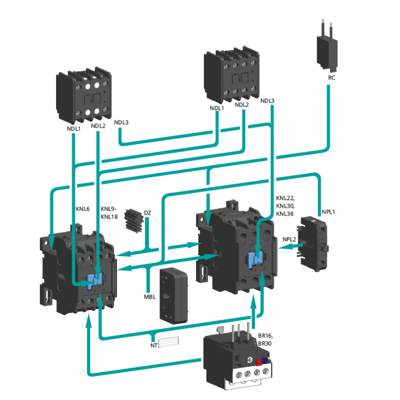 786300036000 - Механическая блокировка MBL, для контакторов KNLM265-400, Iskra