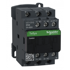 LC1D12BNE - Контактор Tesys D, In-12 A, 5,5 кВт, Uc-24-60 В AC/DC, 1NO+1NC, Schneider Electric