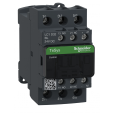 LC1D32BL - Контактор Tesys D, In-32 A, 15 кВт, Uc-24 В DC, 1NO+1NC, встроенный супрессор, Schneider Electric