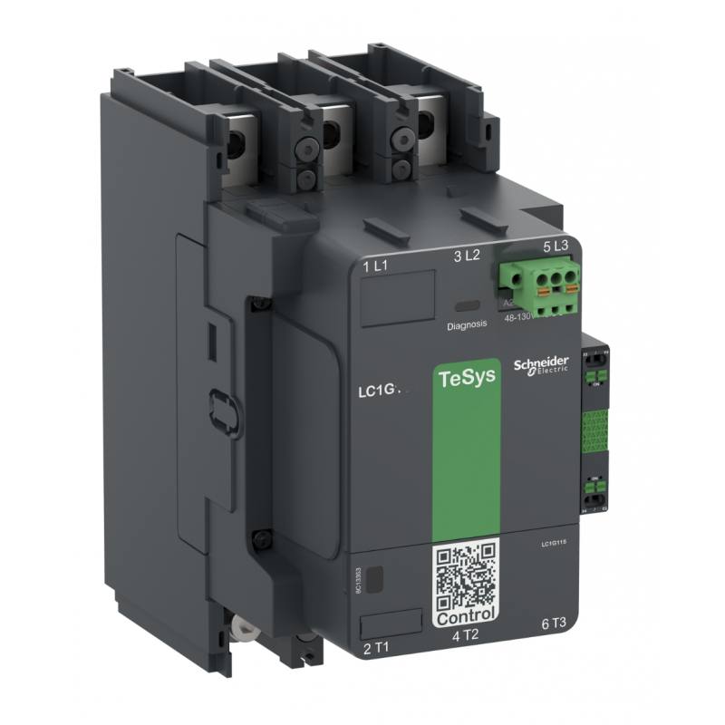 LC1G225KUEN - Контактор TeSys Giga Standard, 3P, In-225 A, Uc-100...250 В AC/DC, Schneider Electric