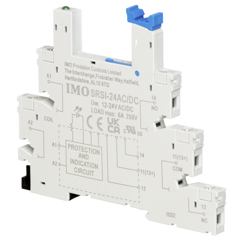 SRSI-24AC/DC - Цоколь для реле ETS 12-24VDC, винтовые зажимы, Uc-12-24 В AC/DC, IMO