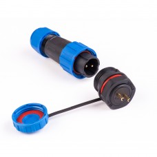 Коннектор влагозащищенный SP-16, на 2 pin, In-10 А, IP68, TAKEL (507050)