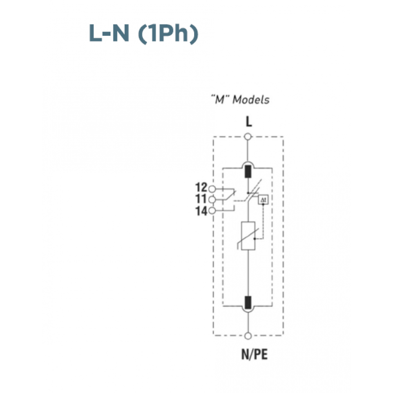 83020108 - Ограничитель перенапряжения тип 2 (УЗИП) STPT2-40K320V-1P, 1P, 40 кА, 320 В AC, Mersen