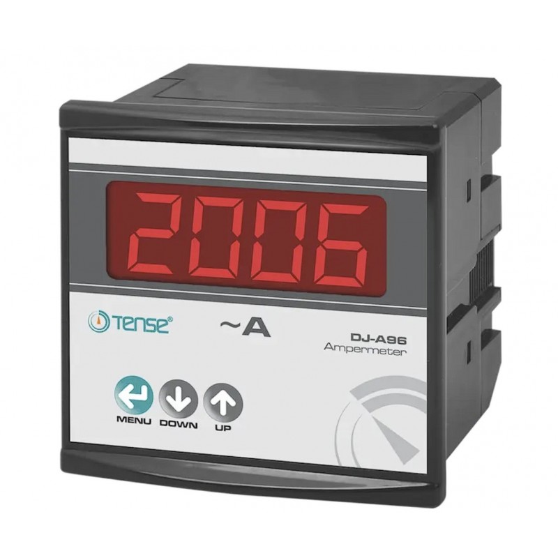 DJ-A96T - Трехфазный амперметр через ТТ, 5.5 А, 97×97, Tense