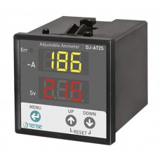 DJ-A72S - Однофазный амперметр через ТТ, 5.5 А, 72×72, с релейным выходм, Tense