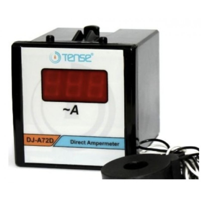 DJ-A72D - Однофазный амперметр с ТТ 100 А, 73×73, Tense