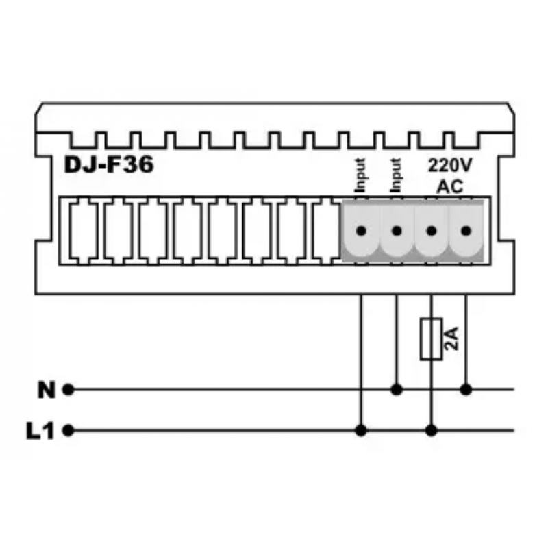 DJ-F36 – Частотомер электронный 1–400 Гц, 78×36, Tense