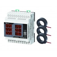 EM-250DIN - Трехфазный мультиметр с ТТ 250 А (вольтметр, амперметр, частотомер), Tense