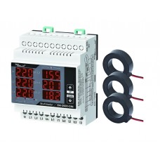 EM-250DIN - Трехфазный мультиметр с ТТ 250 А (вольтметр, амперметр, частотомер), Tense