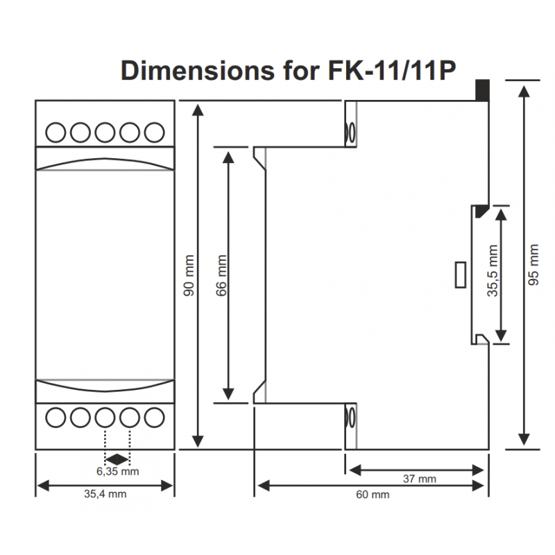 FKV-11 - Реле контроля фаз, асимметрия до 30%, с нейтралью, Tense