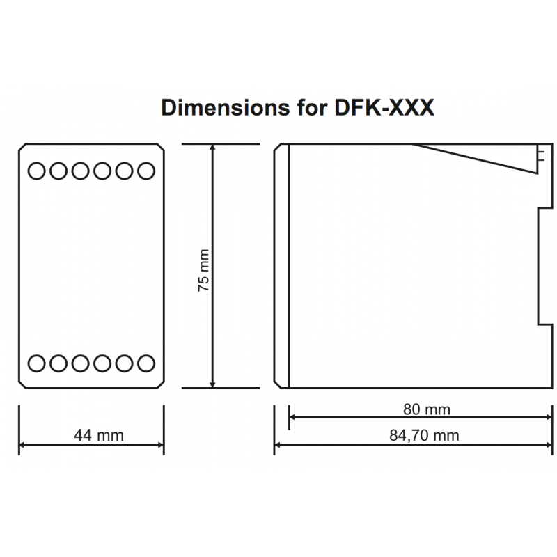 DFK-05F - Реле контроля фаз, последовательности и асимметрии 5-25%, без нейтрали, Tense