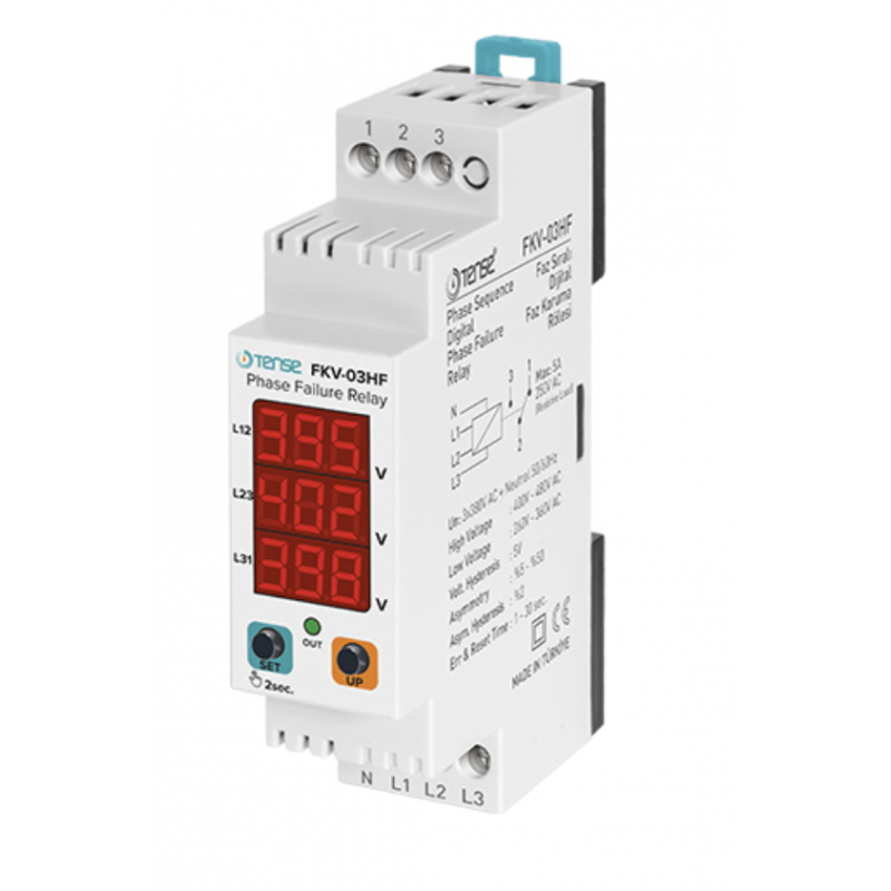 FKV-03HF - Реле контроля фаз, последовательности и асимметрии 5-50%, с нейтралью, Tense FKV-03HF - Реле контроля фаз, последовательности и асимметрии 5-50%, с нейтралью, Tense