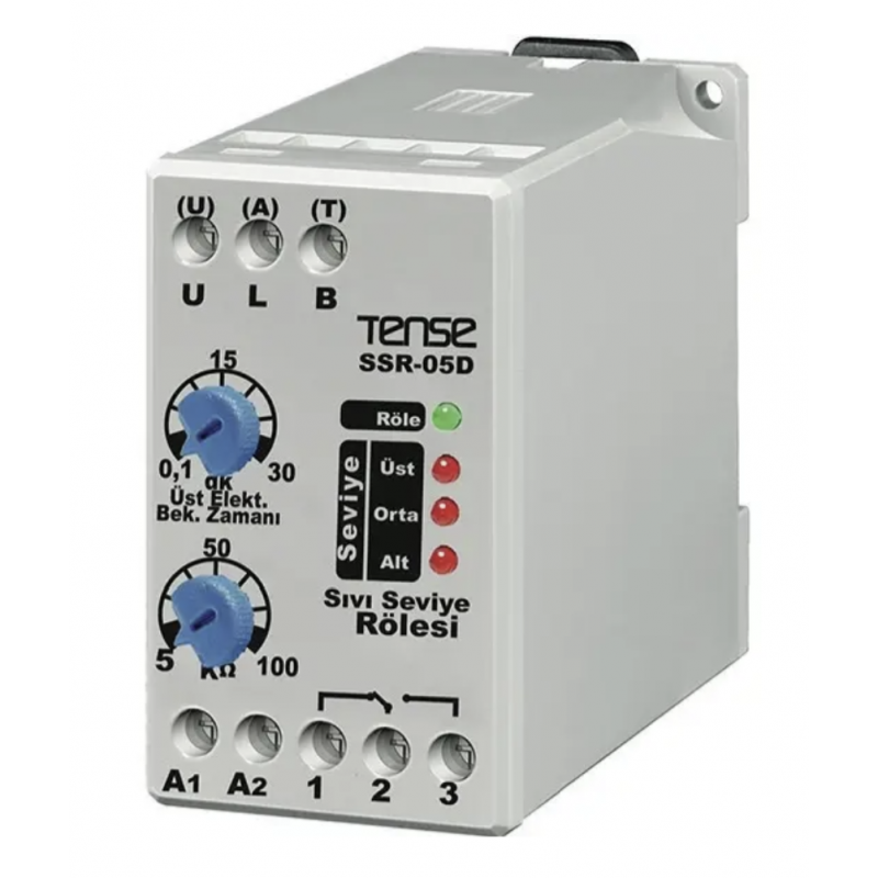 SSR-05D - Реле контроля уровня с регулировкой чувствительности датчиков и задержкой включения, TENSE