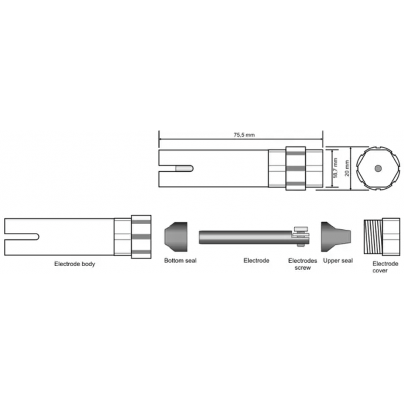 SSE-10 – Электродный датчик уровня жидкости для реле SSR-05, VSR-05, SSR-05D, MDK-02, TENSE