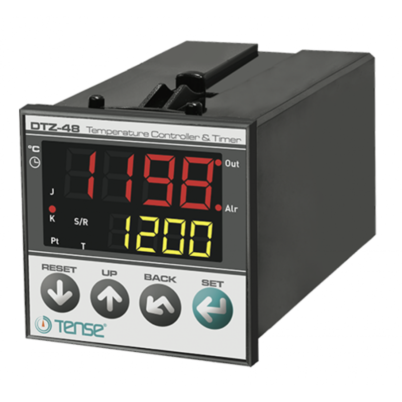 DTZ-48 - Температурный контроллер PID с таймером, 0-400°C, 220 В АС, 48х48, TENSE DTZ-48 - Температурный контроллер PID с таймером, 0-400°C, 220 В АС, 48х48, TENSE