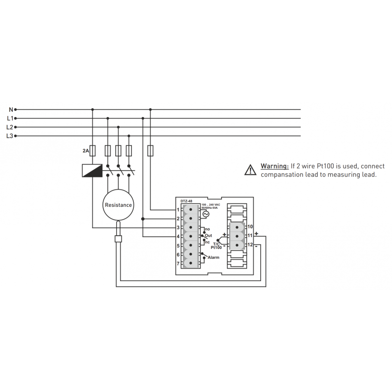 DTZ-48 - Температурный контроллер PID с таймером, 0-400°C, 220 В АС, 48х48, TENSE
