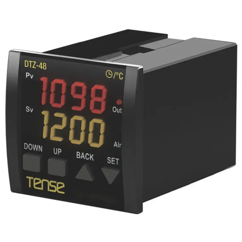 DTZ-48 - Температурный контроллер PID с таймером, 0-400°C, 220 В АС, 48х48, TENSE