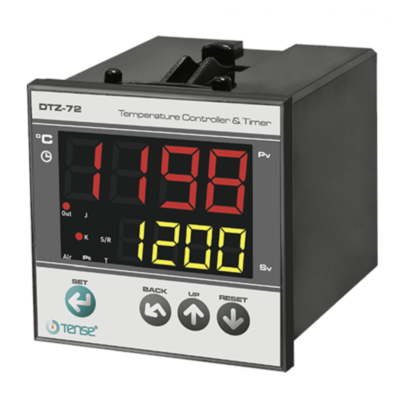 DTZ-72 - Температурный контроллер PID с таймером, 0-400°C, 220 В АС, 72х72, TENSE DTZ-72 - Температурный контроллер PID с таймером, 0-400°C, 220 В АС, 72х72, TENSE
