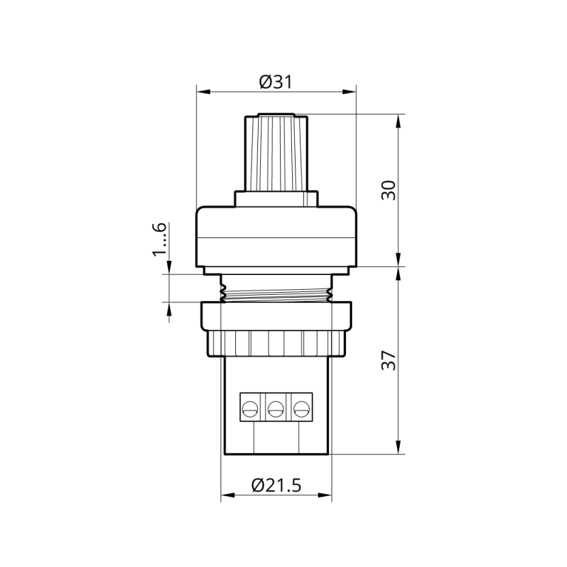 Потенциометр LA42DWQ-22 на 1 кОм, TAKEL (505041)