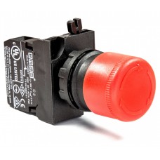 Кнопка аварийной остановки для постов PV с фиксацией (Ø30 грибок), возврат поворотом, красная, 1NC, EMAS (CP200EK30)