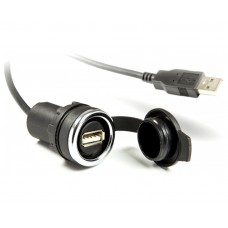 USB-разъем с проводом 1,5м Ø22 с защитной крышкой, USB 3.0, EMAS (BUSB)