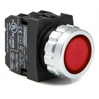Кнопка Ø30 без фиксации, красная, 1NO + 1NC, IP 50, EMAS (H102DK)