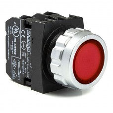 Кнопка Ø30 без фиксации, красная, 1NO + 1NC, IP 50, EMAS (H102DK)