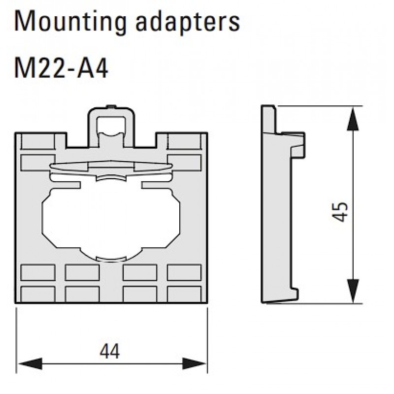 Четырехместный крепёжный элемент для манипулятора серия RMQ-Titan, серия M22, Eaton (279437)