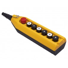 Пульт управления 6-кнопок (1 скорость) и кнопкой стоп d=30мм, IP 65, EMAS (PV7E30B222)