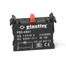 Дополнительный контакт NC (нормально закрытый) для кнопок и переключателей, серия PBO, Plastim (PB0-KB01)