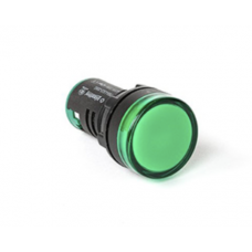 Лампа сигнальная LED Ø22 мм, зеленая, 220 В AC/DC, серия PBO, Plastim (PB0-LS22-220G)