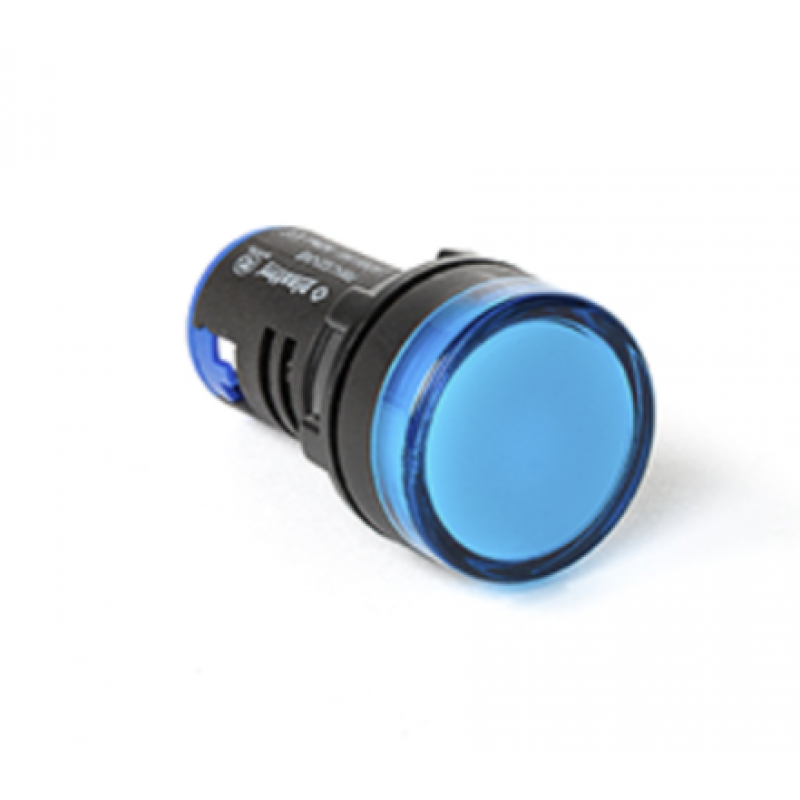 Лампа сигнальная LED Ø22 мм, синяя, 220 В AC/DC, серия PBO, Plastim (PB0-LS22-220B)