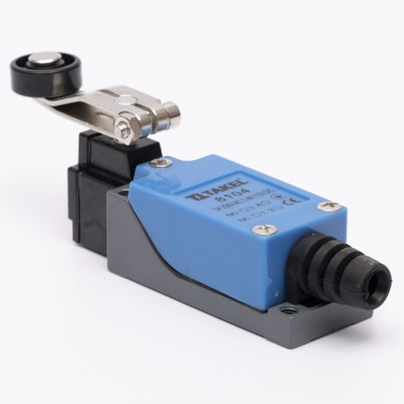 Концевой выключатель 8104 с роликом поворотным (короткий), 1NO+1NC, IP65, TAKEL (505350)