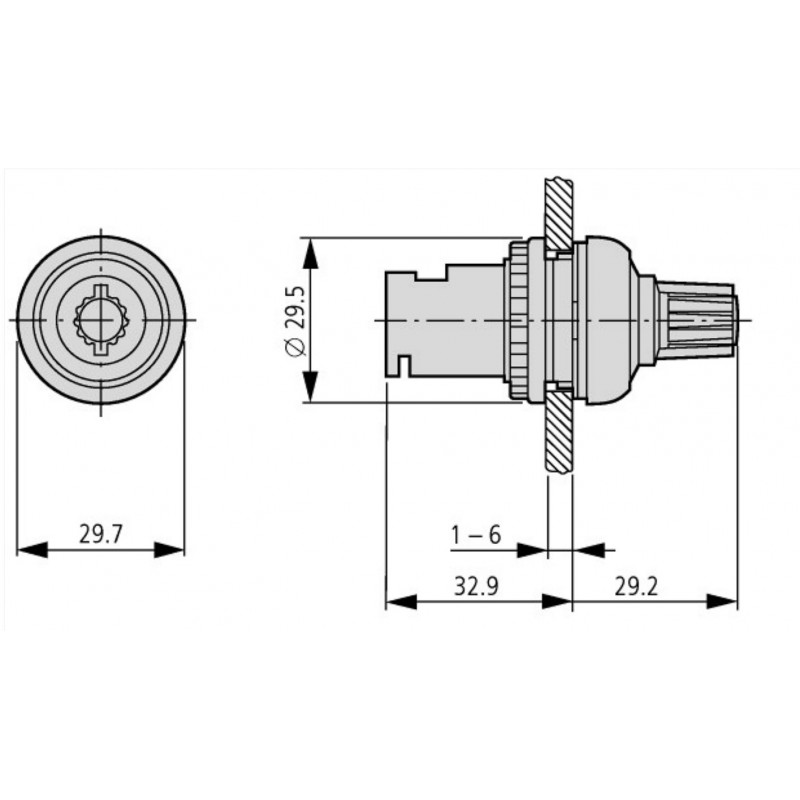 Потенциометр M22-R4K7 на 4.7 кОм, серия RMQ-Titan, Eaton (229490)