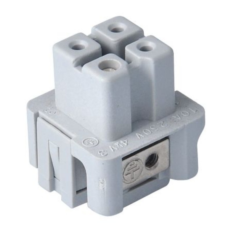 Контактная группа HDC 3P+E, 10А, 230–400В, винтовые зажимы, гнездо, TP Electric (24-0410-200-01)